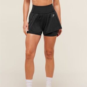 Gymshark Black Athletic Shorts - Vital 2 in 1 shorts